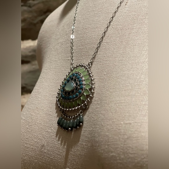 Lia Sophia "EUCALYPTUS" Fringed Necklace  NEW W TAGS - Picture 10 of 15